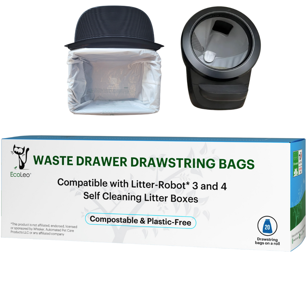 Litter Robot 4 and 3 Compatible Compostable Drawstring Waste Drawer Liners