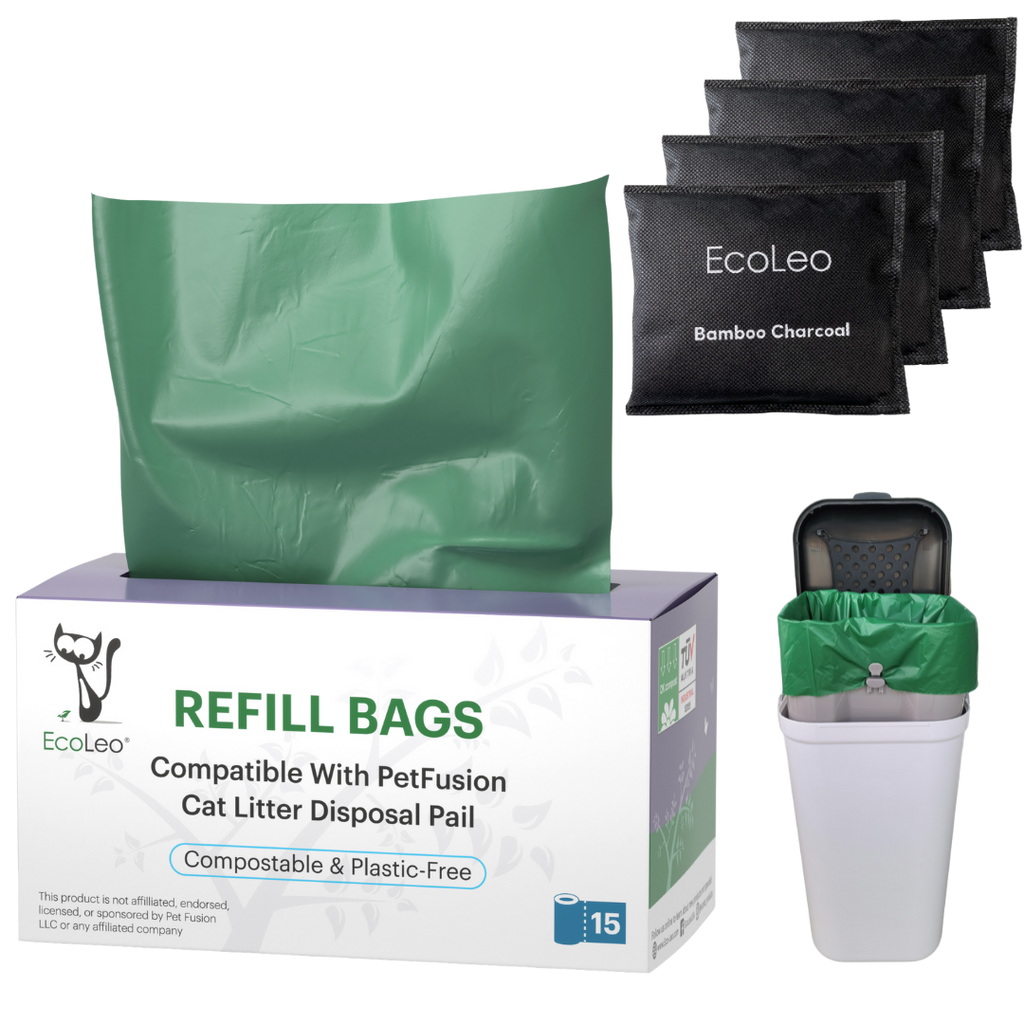 PetFusion Compatible Refill Pet Waste Disposal Pail Liners EcoLeo